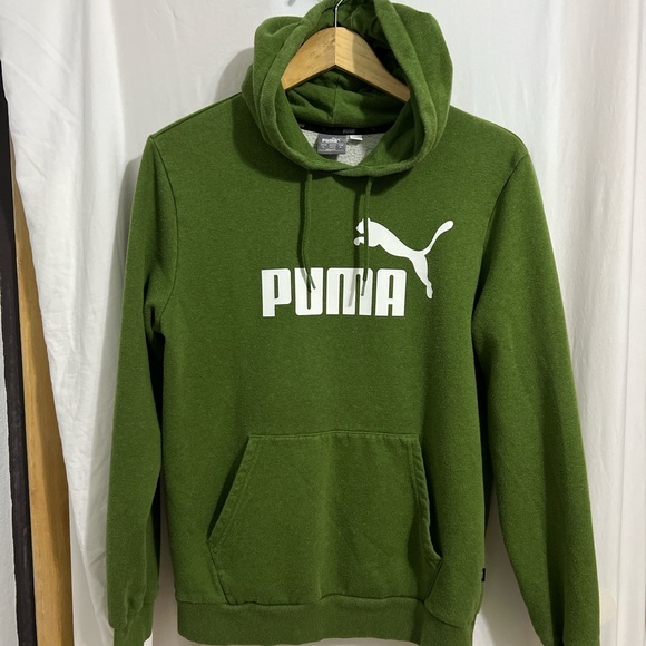 Puma Forest Green Pullover Hoodie - Picture 1 of 7